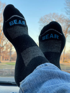 Bear Fiber 1st USA Hemp Crew Socks Black-        Sold out but More socks coming!